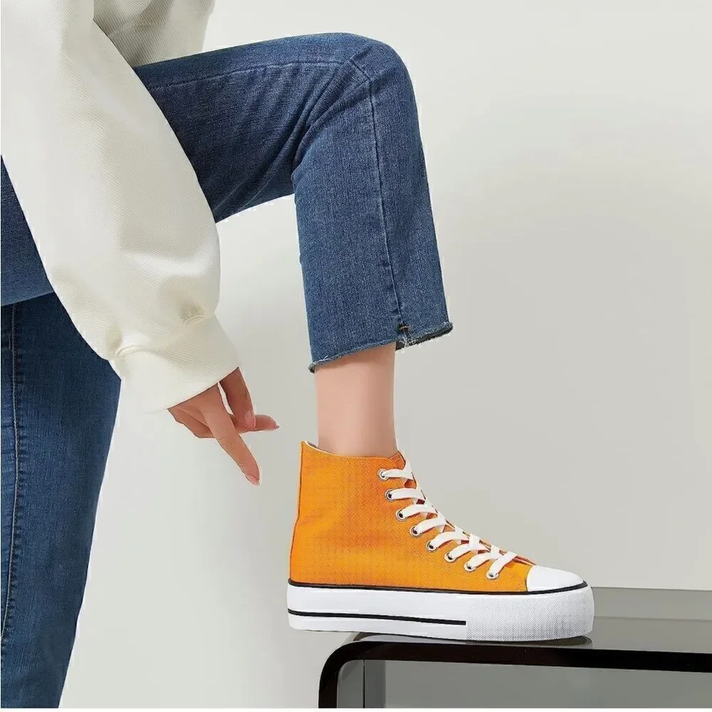 Platform Canvas High Top Sneakers